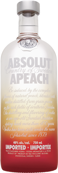 Absolut Apeach - Absolut Vodka (250x601), Png Download