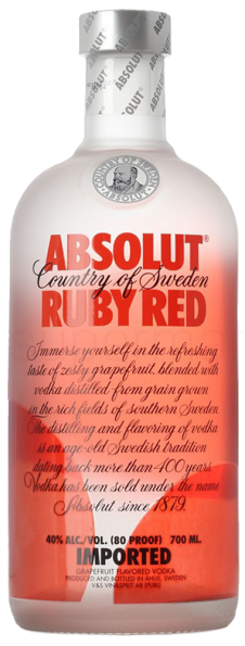 Size - Absolut Ruby Red 700ml (226x595), Png Download