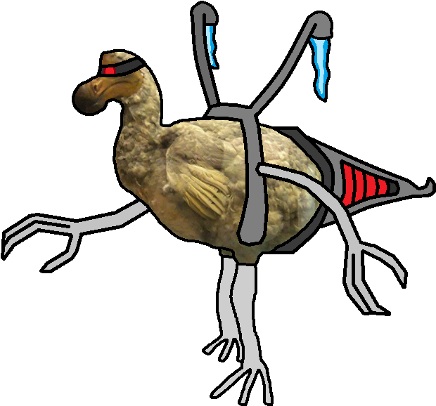 Terry The Dodo Bird With Mech Suit - Mecha (641x600), Png Download