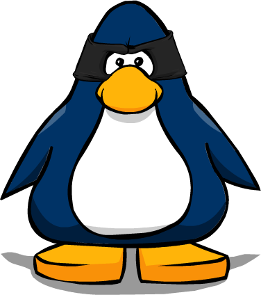Cat Burglar Mask Pc - Penguin From Club Penguin (376x424), Png Download