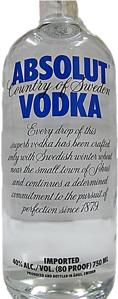 Absolut Vodka Original 750ml - Absolut Vodka (443x590), Png Download