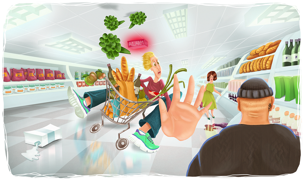 Burglar In The Supermarket - Leisure (1200x711), Png Download