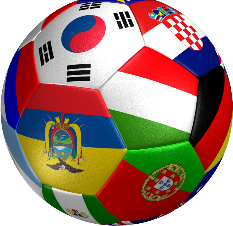 Soccer Ball Flag 3d Model Game Ready - World Cup Ball Png (800x800), Png Download