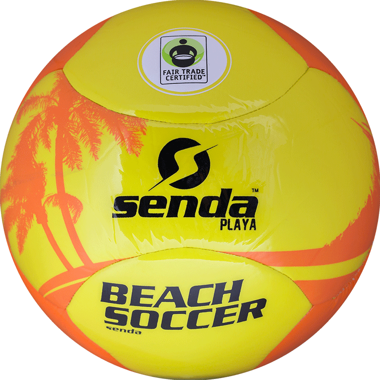 Back Of Orange And Yellow Beach Soccer Ball - Senda Athletics (768x768), Png Download