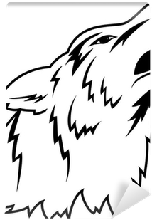Wolf Vector Black And White Png (400x400), Png Download