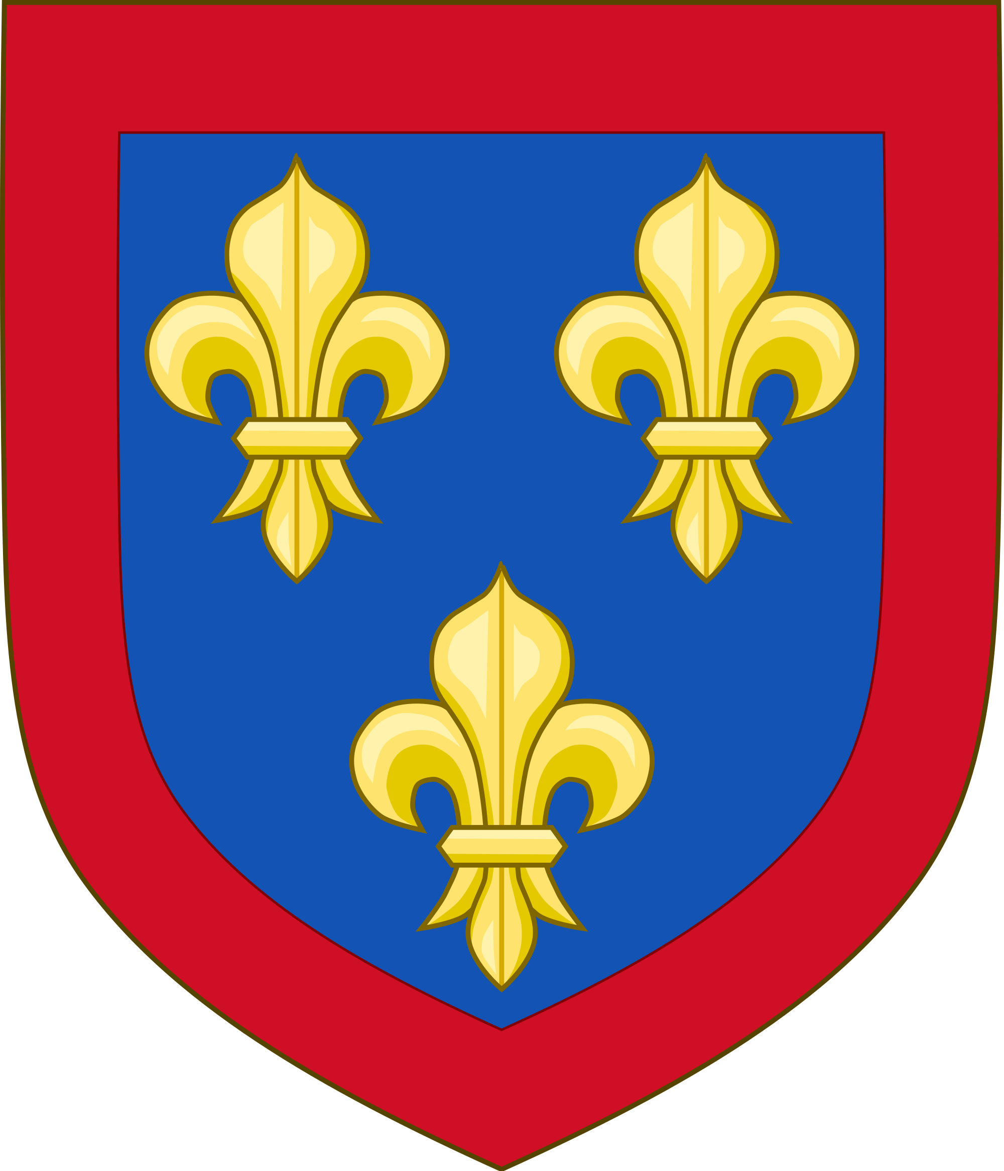 Open - Capetian Royal Coat Of Arms (2000x2332), Png Download