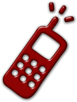 Phone Clipart Red Cell - Business Card Office And Cell (420x420), Png Download