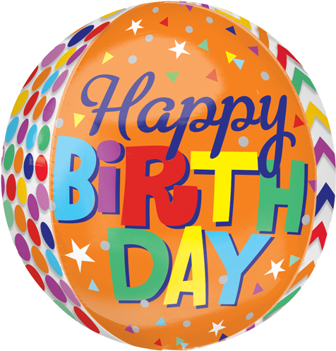 Happy Birthday Foil Balloon Free Png Image - Birthday Balloons Png Orange (500x500), Png Download