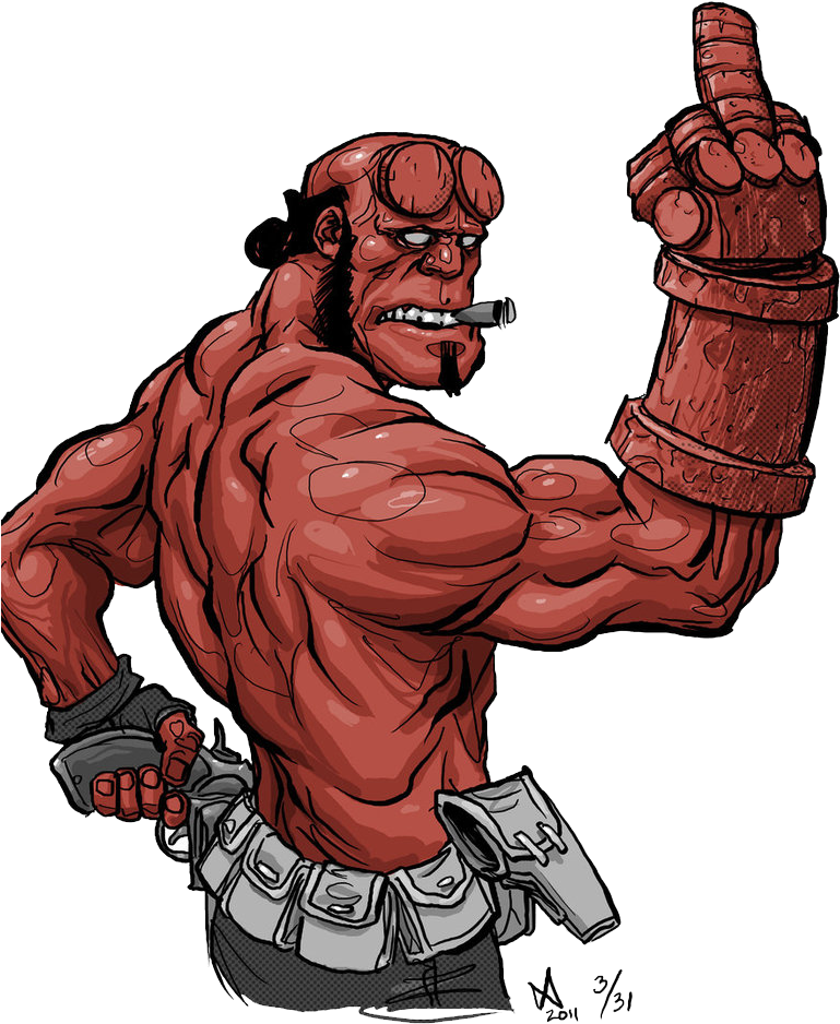 Hellboy Png Free Download - Hellboy Png (786x1017), Png Download