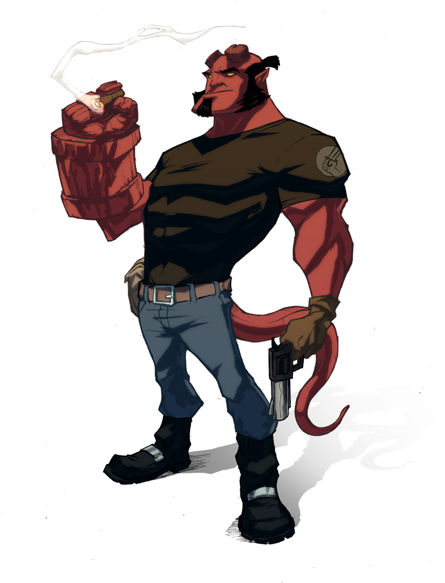 Hellboy Png Picture - Хеллбой Png (900x1238), Png Download