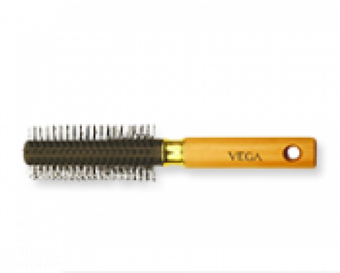 Round Brush - Vega Round Hair Brush With Wooden Handle (e1-rb) (1100x1100), Png Download