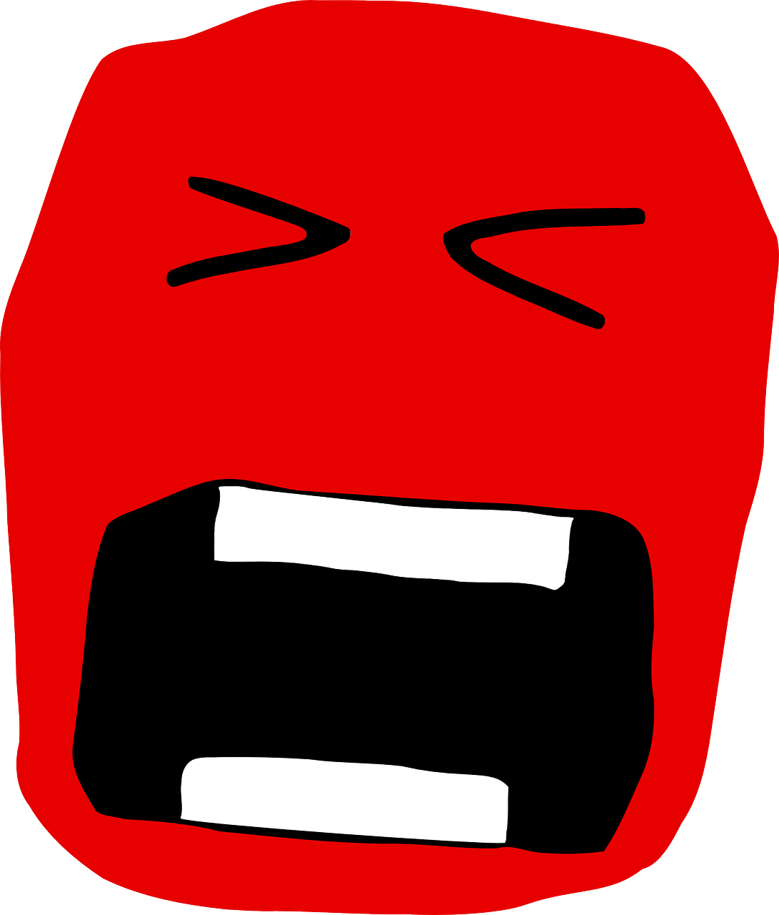 Crying, Screaming - Funny Screaming Face Png (1091x1280), Png Download