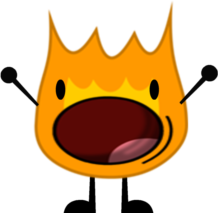 Firey Sees A Leak - Battle For Dream Island Fiery (768x730), Png Download