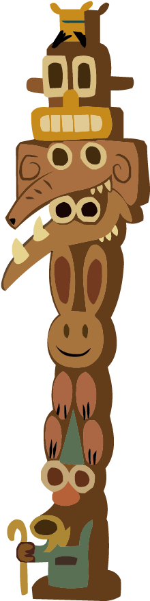 Totem Pole-01 - Camp Lazlo (629x956), Png Download