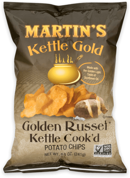 Martin's Kettle Gold Potato Chips Golden Russet Kettle - Nyc Made Potato Chips (740x834), Png Download