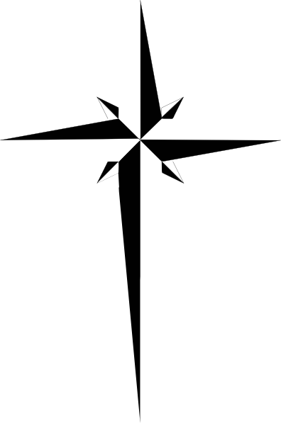 Clipart Info - Cross And Compass (396x597), Png Download