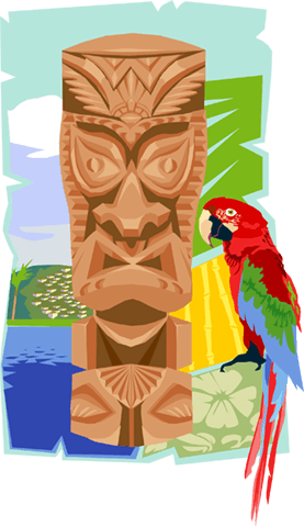 Totem Pole Royalty Free Vector Clip Art Illustration - Macaw (277x480), Png Download