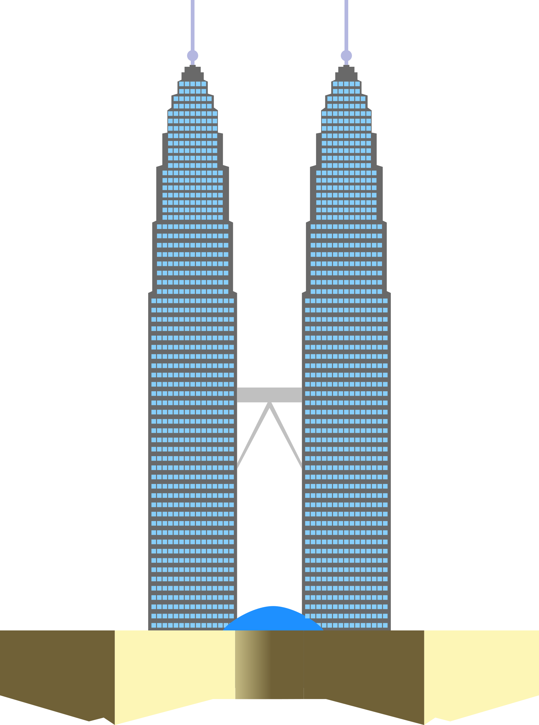 Building Clipart Petronas - Twin Tower Malaysia Cartoon (1786x2400), Png Download