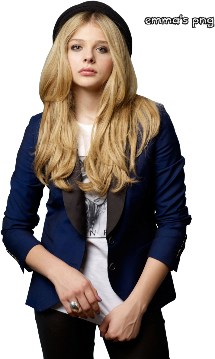 Chloe Grace Moretz Transparent Background - Хлоя Морец В Шляпе (900x1225), Png Download