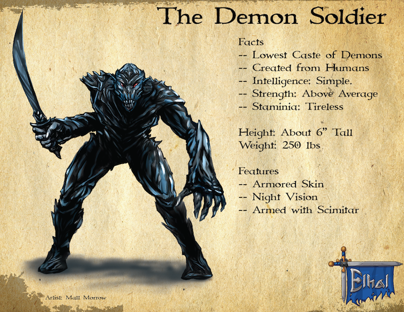 Demon Soldier Tag - Demon Soldier (800x618), Png Download