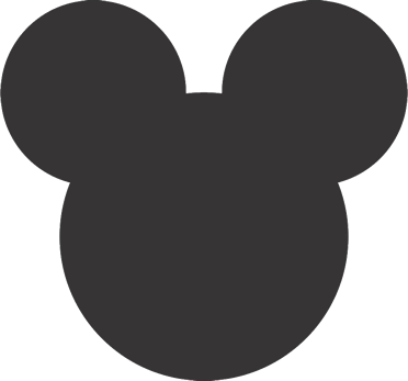 Cabeça Mickey Mouse Png - Mickey Mouse Face Black (372x347), Png Download