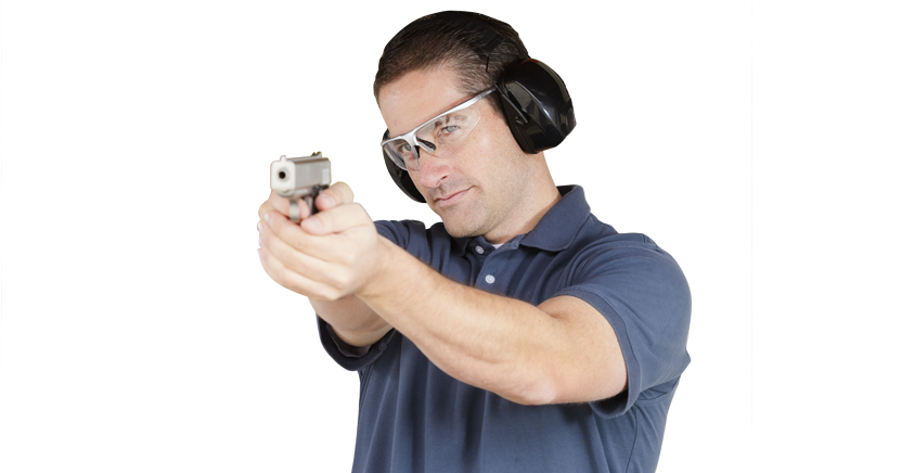 Man Aiming Gun - Gun (960x435), Png Download