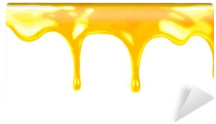 Honey Dripping On White Background Wall Mural • Pixers® - Composite Material (400x400), Png Download