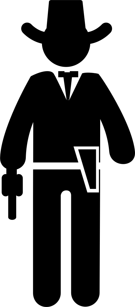 Cowboy With A Gun Comments - Icon (434x980), Png Download