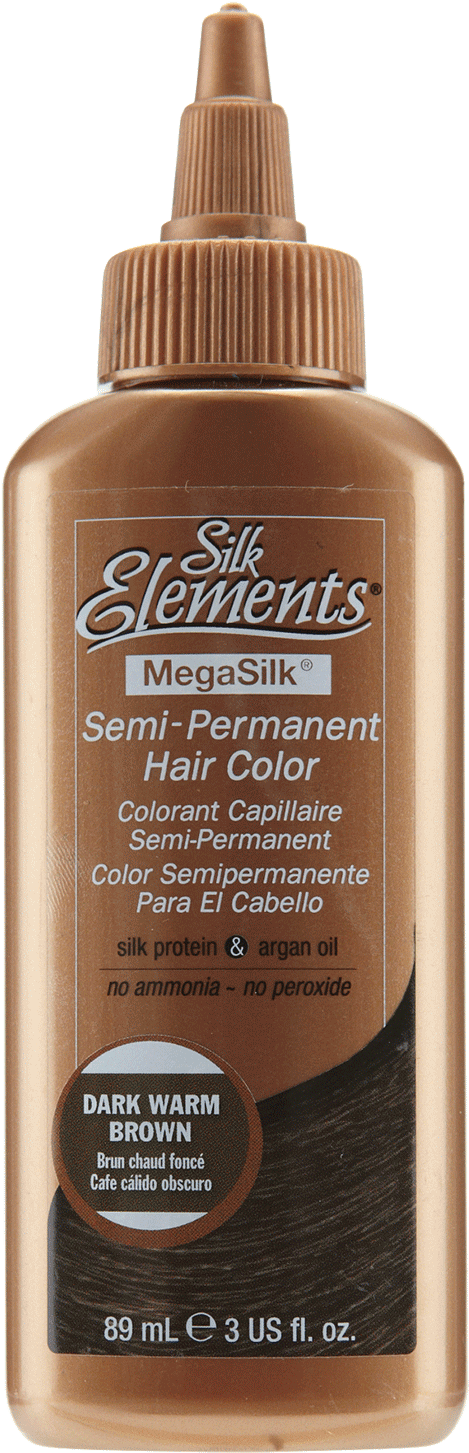 Silk Elements Semi-permanent Hair Color Dark Warm Brown (1500x1500), Png Download