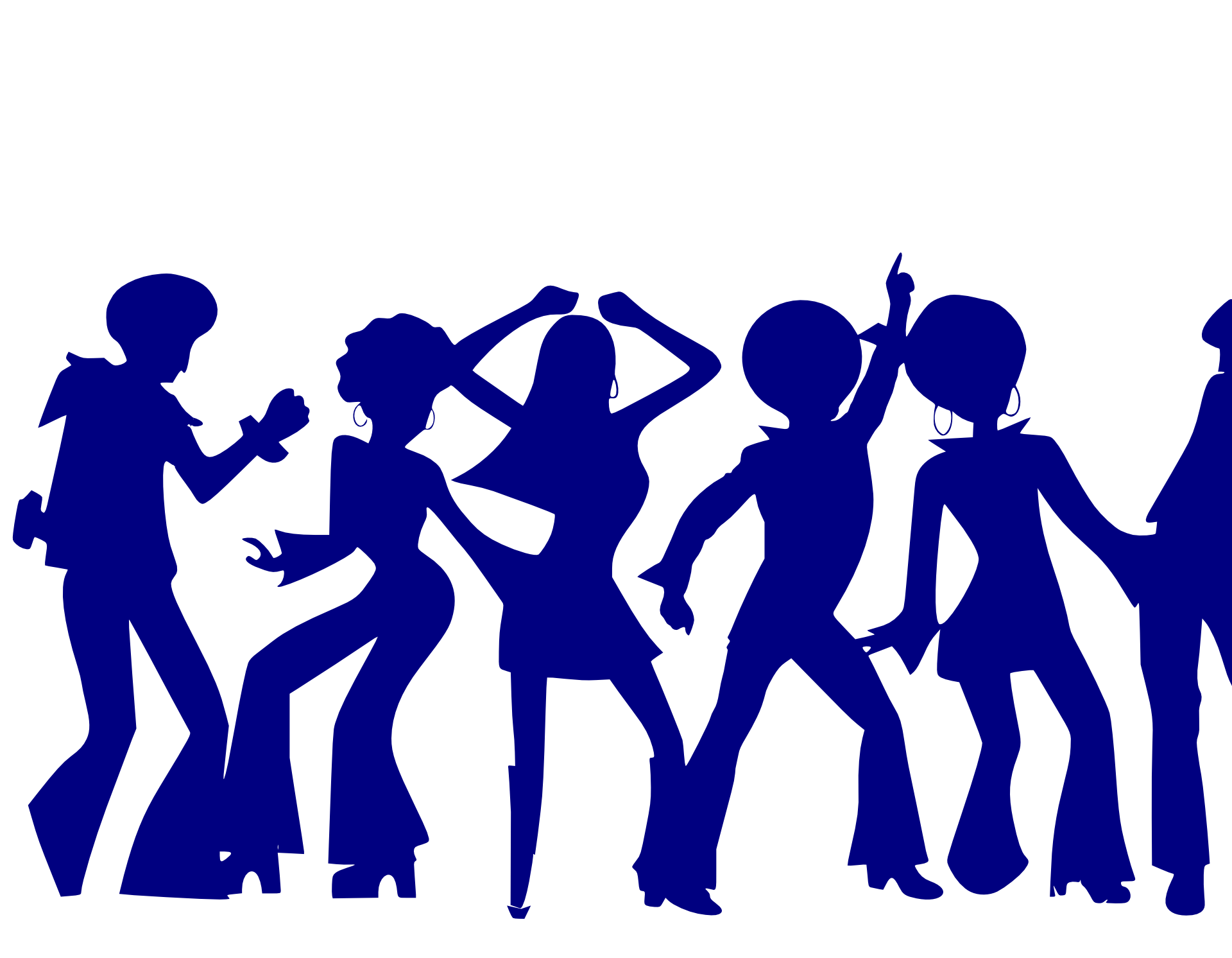 Drawing Of People Dancing At The Disco Party - Disco Dancers Clipart Png (1920x1492), Png Download