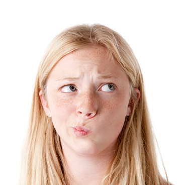 Home Fc 2018 01 30t16 - Confused Girl (372x368), Png Download