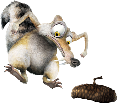Ice Age Squirrel Png - Ice Age Scrat Png (374x331), Png Download