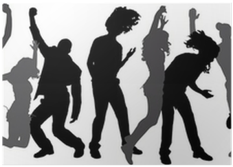 Vector Silhouettes Of Dancing People - Silhouette (400x400), Png Download