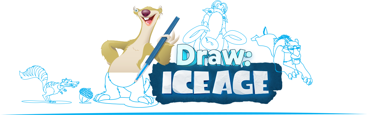 Draw Me Hdr En - Ice Age (1254x417), Png Download