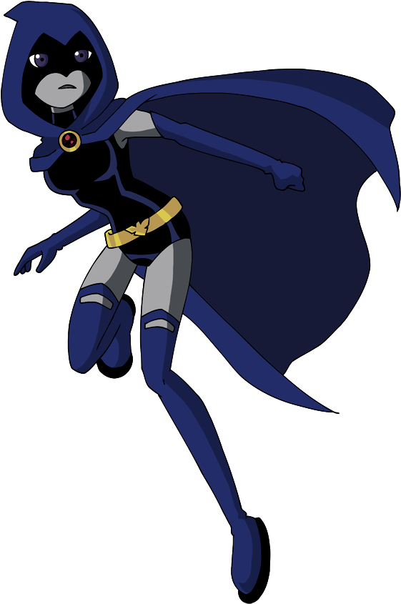 Tt Raven Flying By Glee Chan-d61pfe2 - Teen Titans Raven Flying (643x890), Png Download