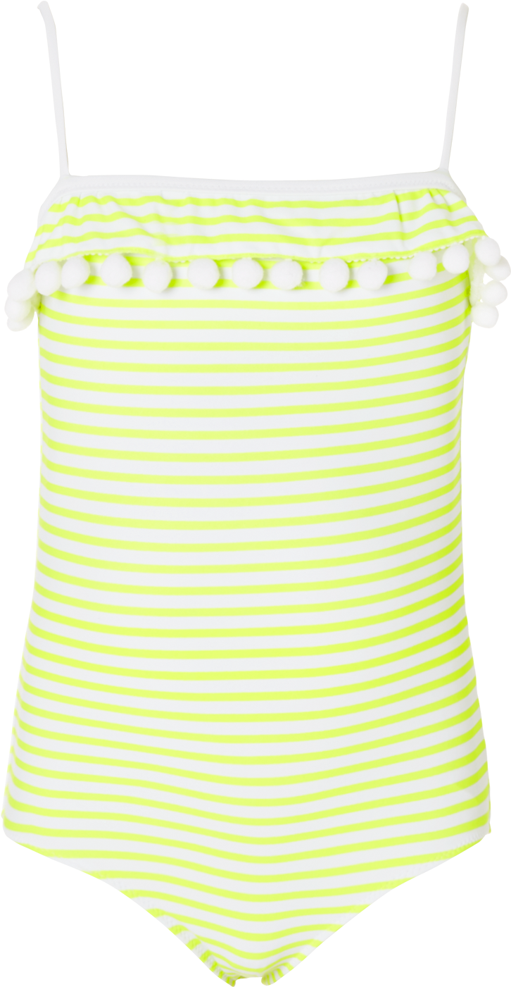 Sunuva Girls Pompom Swimsuit - Maillot (1402x1500), Png Download