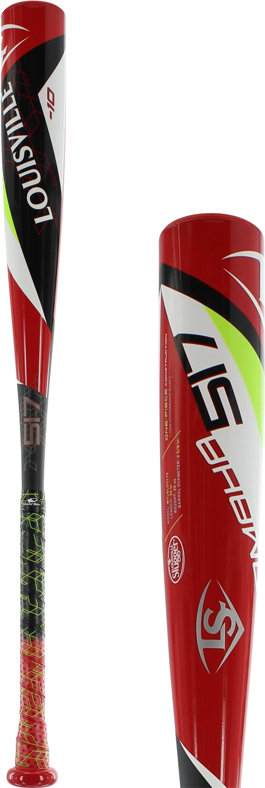 Louisville Slugger Sl Omaha 517 Red/white/black Baseball - 2017 Louisville Slugger Omaha 517 Senior League Baseball (800x1600), Png Download