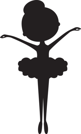 Princess - Child Ballerina Silhouette (286x473), Png Download