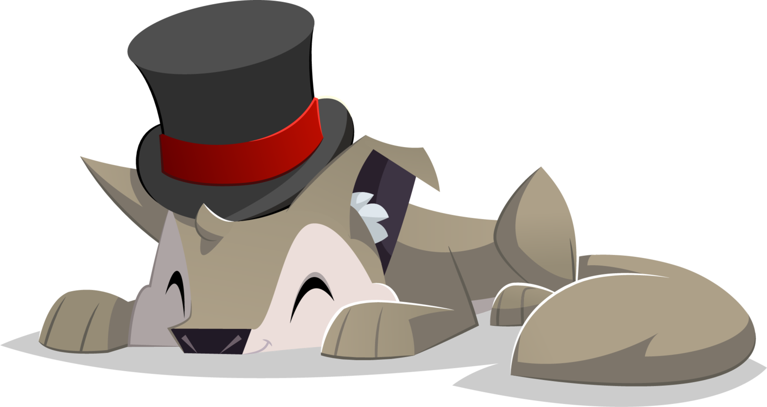 Coyote Art Fancy Top Hat - Art (1500x797), Png Download