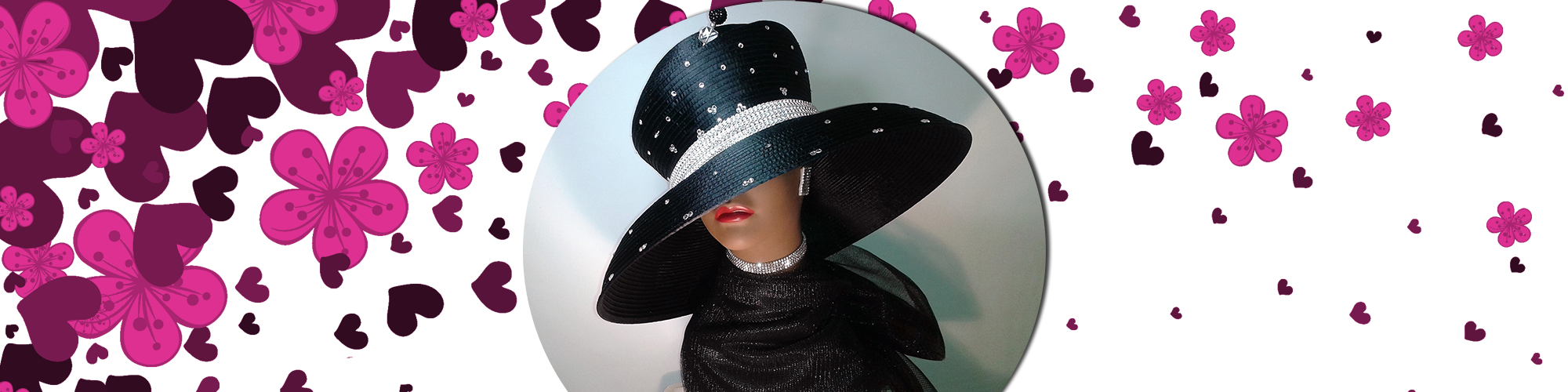 Fancy Hat Store Name - Girl (2000x500), Png Download