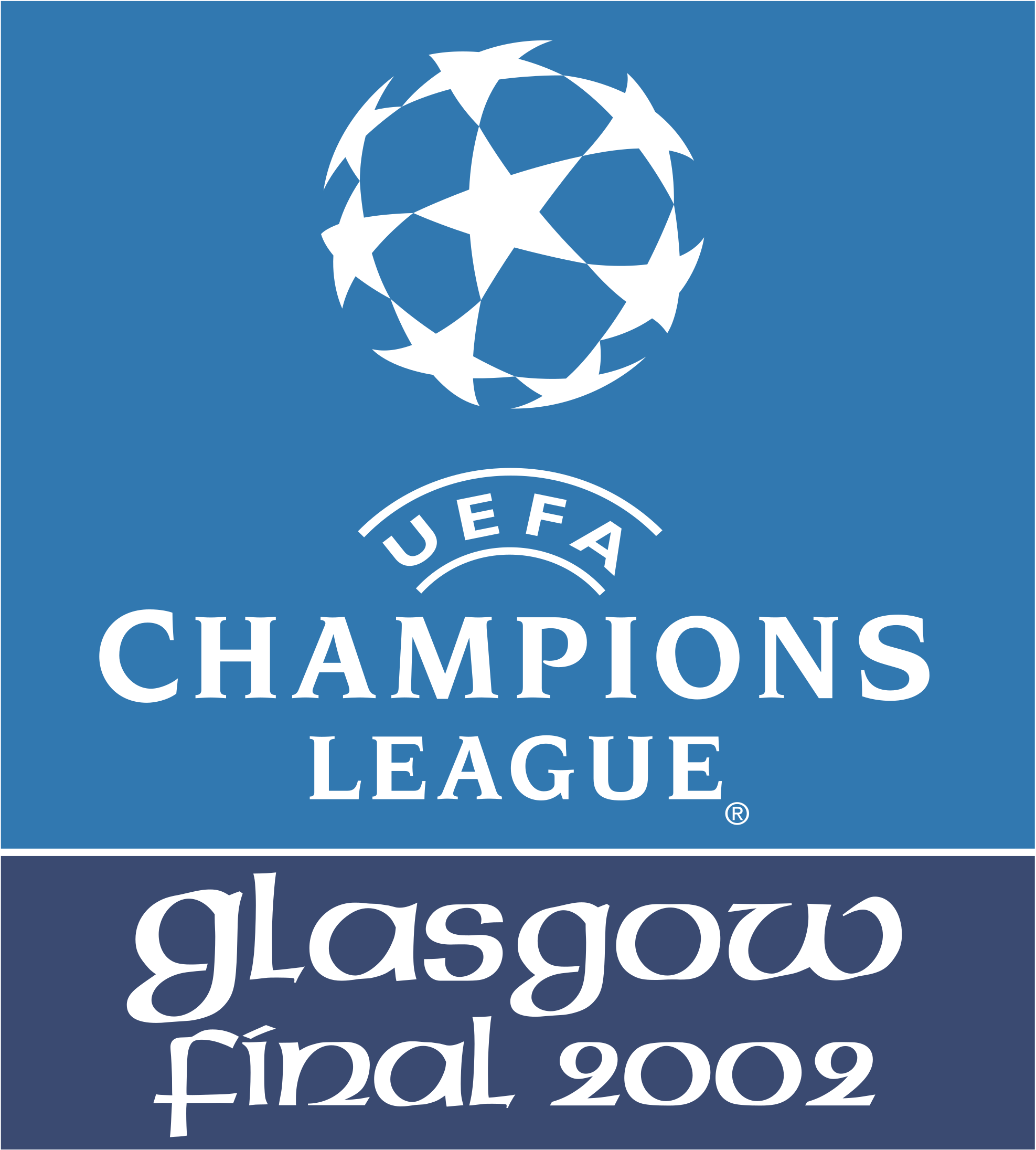 Uefa Champions League Glasgow Final 2002 Logo Png Transparent - Final Champions League 2002 (2400x2400), Png Download