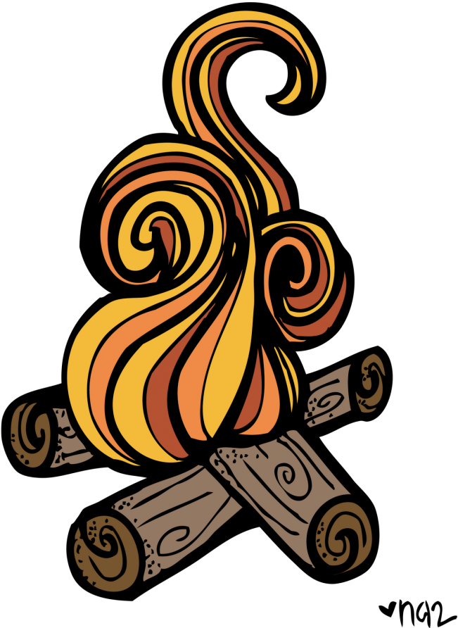 Campfire Clip Art - Camping Clipart Melonheadz (650x898), Png Download