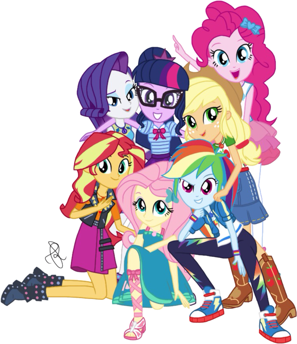 My Little Pony - Mlp Eg Mane 7 (1024x1178), Png Download