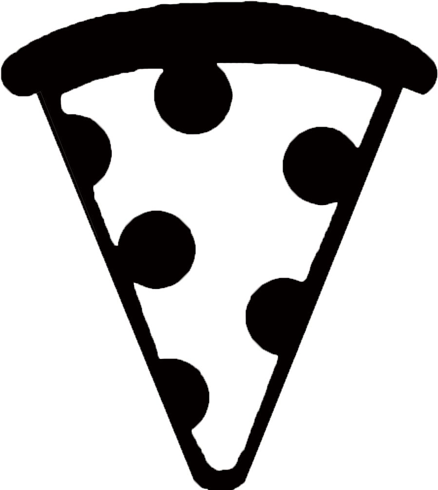 Pizza - Vector Blanco - Vector Negro - Pizza Blanco Y Negro Png (1024x1024), Png Download