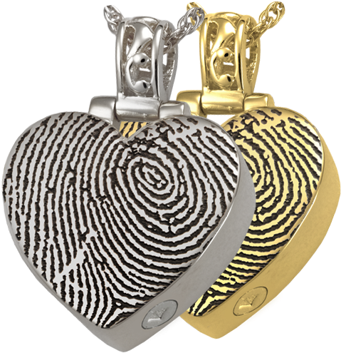 Wholesale Fingerprint Jewelry Heart Filigree Bail Shown - Filigree Bail Heart Urn Engravable Necklace (500x500), Png Download