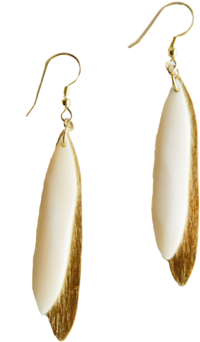 Gold Filigree Earrings - Earrings (450x600), Png Download