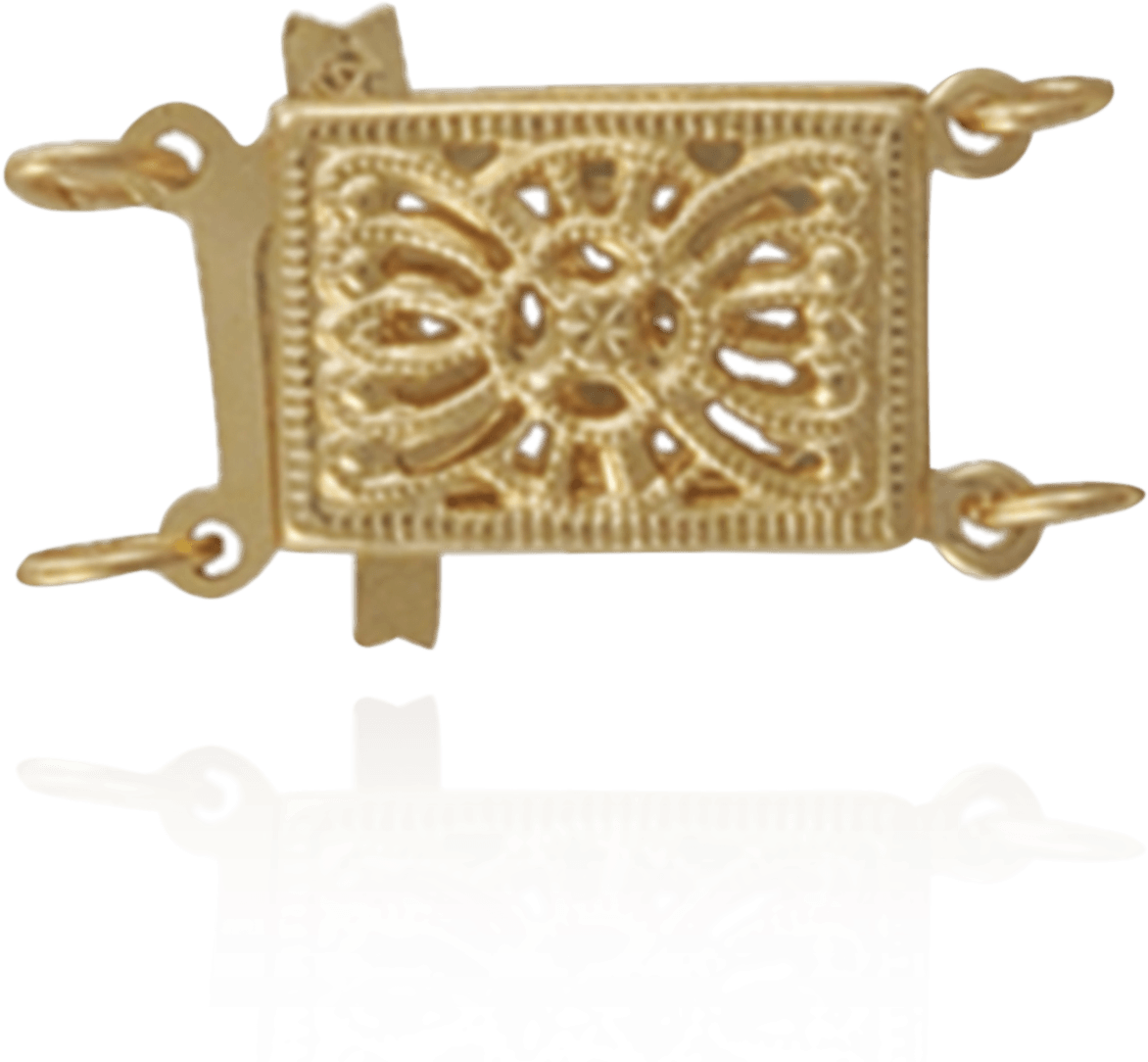 Filigree Rectangle Pearl Clasp - Christian Cross (1500x1500), Png Download