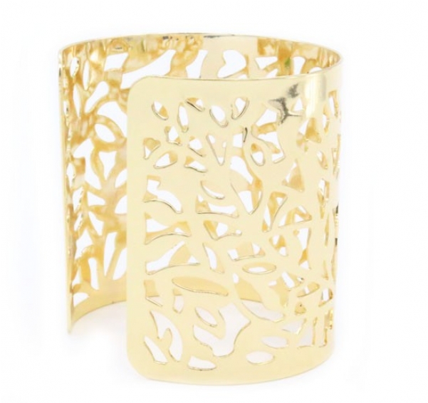 Gold Filigree Cuff Bracelet - Lampshade (600x860), Png Download
