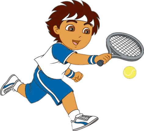 Diego Playing Tennis - Play Tennis Clipart Png (472x430), Png Download