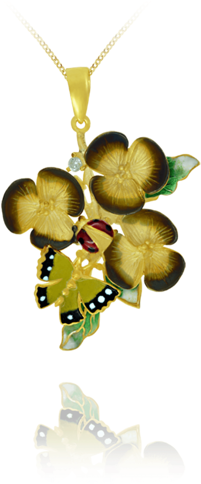 Filigree Butterfly Pendant - Pendant (1024x1024), Png Download